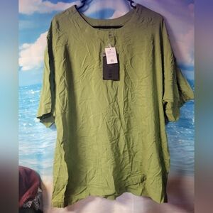 Raw Gear NWT Green Henley Sleep‎ Shirt Mens Size Medium